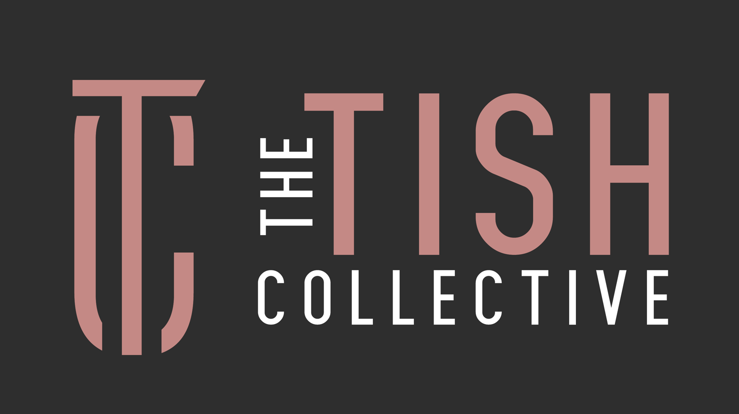 The TISH Collective logo in light text for dark backgrounds